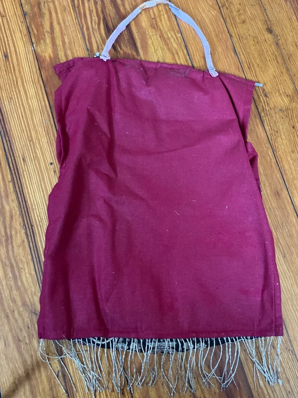 Artisanal Kashmiri Peacock Embroidered Wall Pouch / Mono Stole